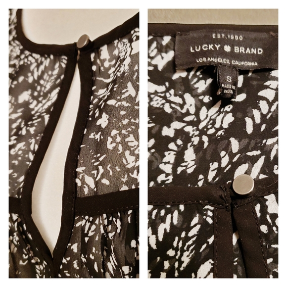 LUCKY BRAND | ROMANTIC CHIFFON BELL SLEEVE BLOUSE - Picture 8 of 8